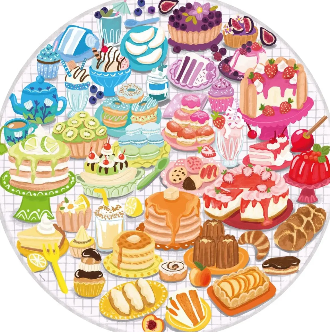 Ravensburger – Circle of Colors Desserts, 500 Piece Round Puzzle