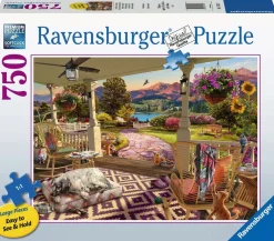 Ravensburger – Cozy Front Porch 750 Large Piece Format Puzzle
