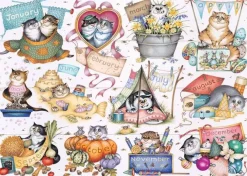 Ravensburger – Crazy Cats, A Cat’s Year 1000 Piece Puzzle