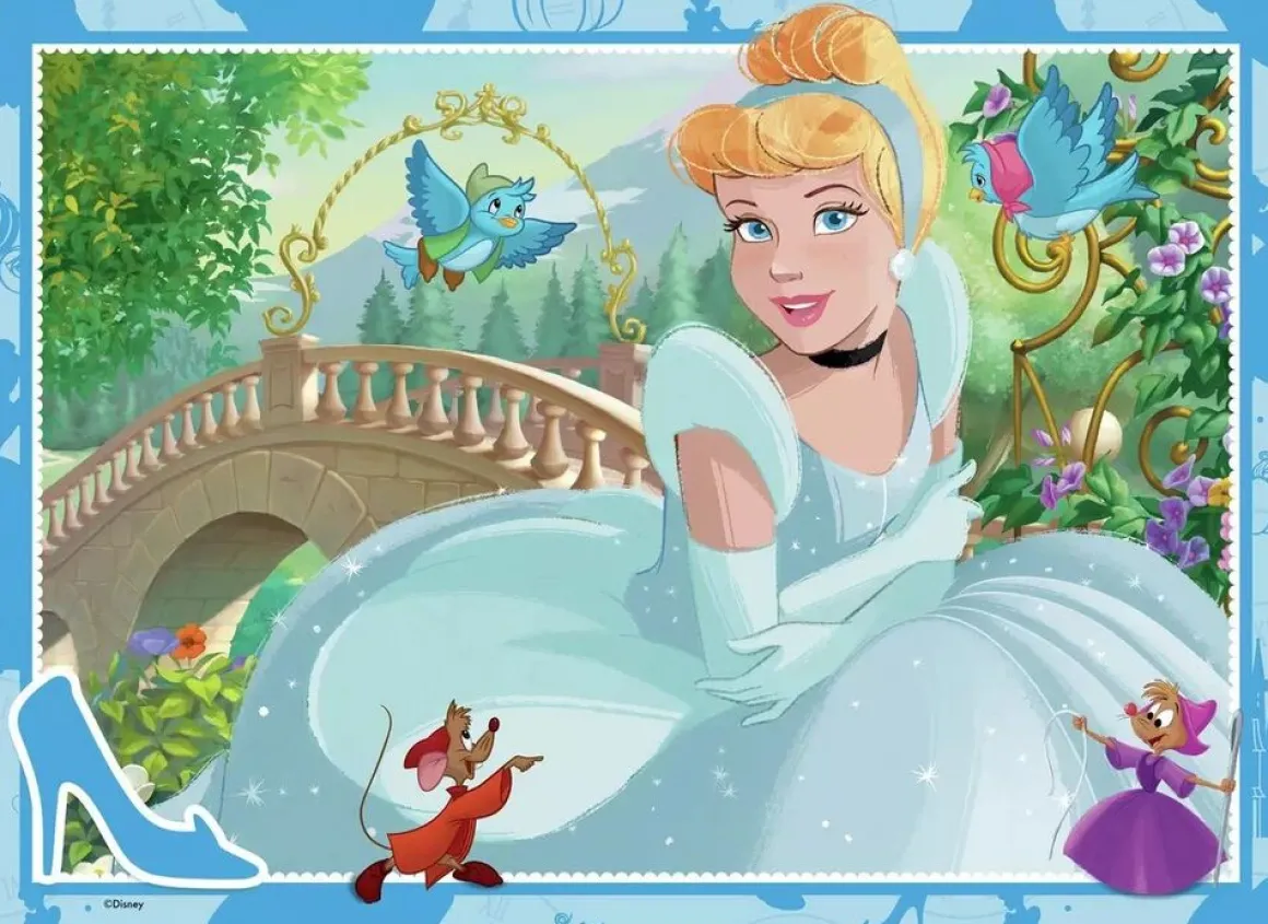 Ravensburger – Disney Princess, Make your own Fairytale Bumper Puzzle Pack 4 x 100 Piece