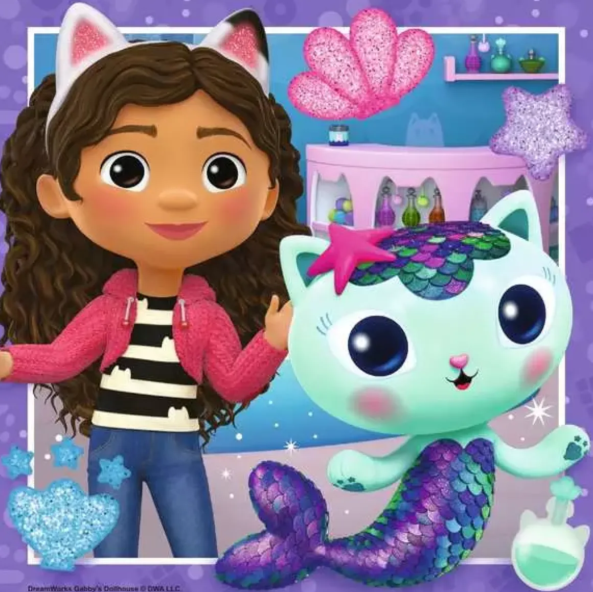 Ravensburger – Gabby’s Dollhouse – It’s a Meow Time 3 x 49 Piece Puzzle