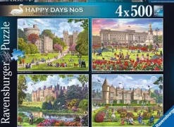 Ravensburger – Happy Days No 5, Royal Residences 4 x 500 Piece Puzzles