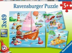 Ravensburger – Water Vehicles 3 x 49 Piece Jigsaw Puzzle