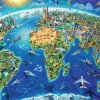 Ravensburger – World Landmarks Map 300 Piece Puzzle
