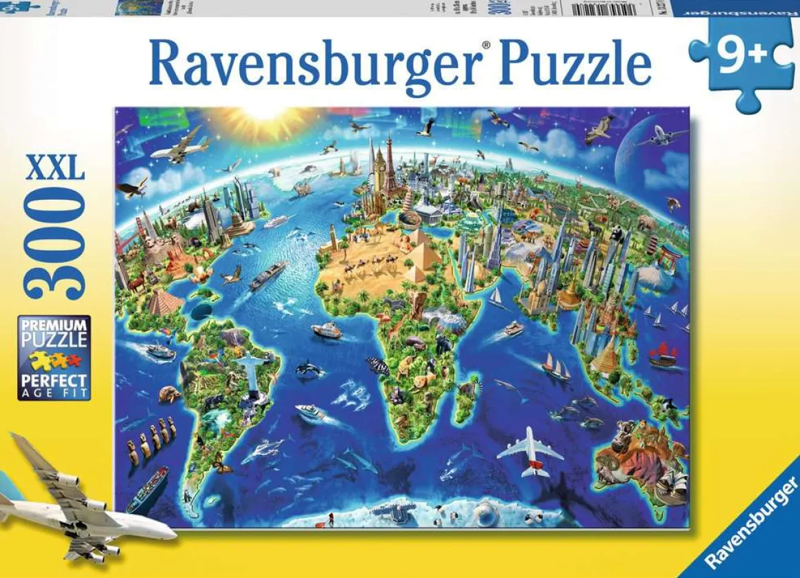 Ravensburger – World Landmarks Map 300 Piece Puzzle