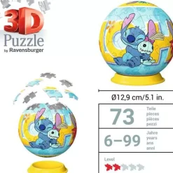 Ravensburger 3D Puzzle Ball, Disney Stitch 72 Pieces