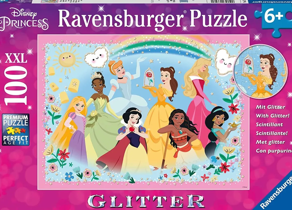 Ravensburger Disney Glitter Strong, Beautiful and Brave 100 XXL Piece Puzzle