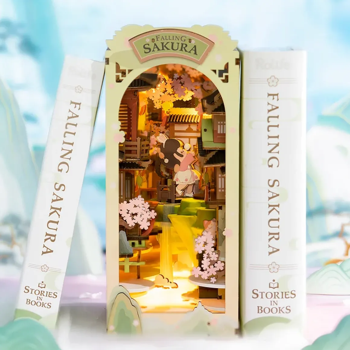 Robotime – DIY Bookends Kit – Falling Sakura