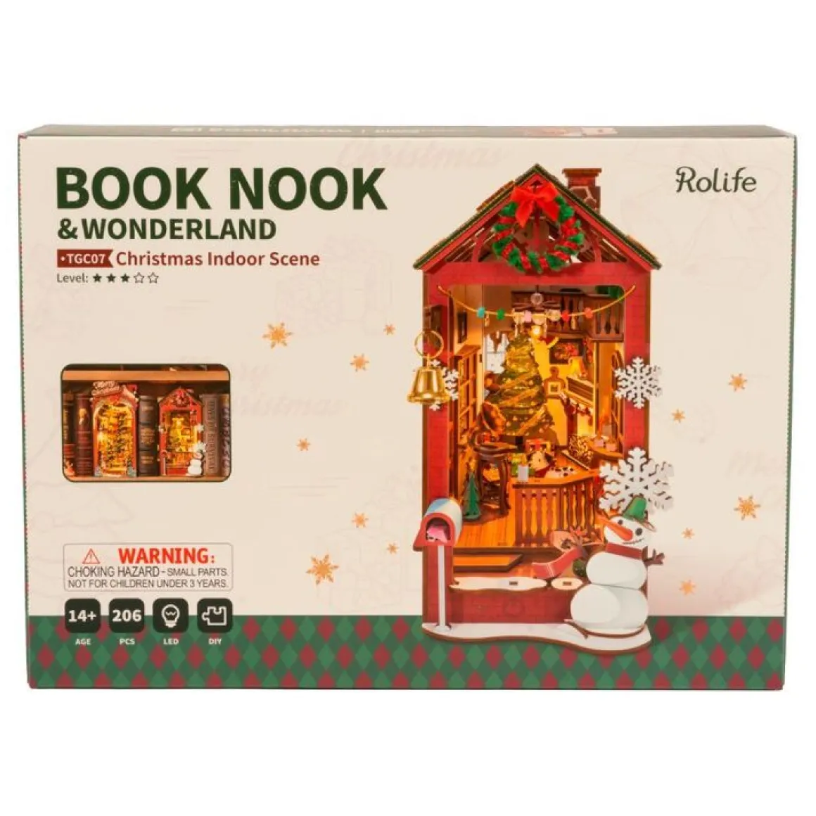 Robotime – DIY Bookends Kit – Christmas Indoor Scene