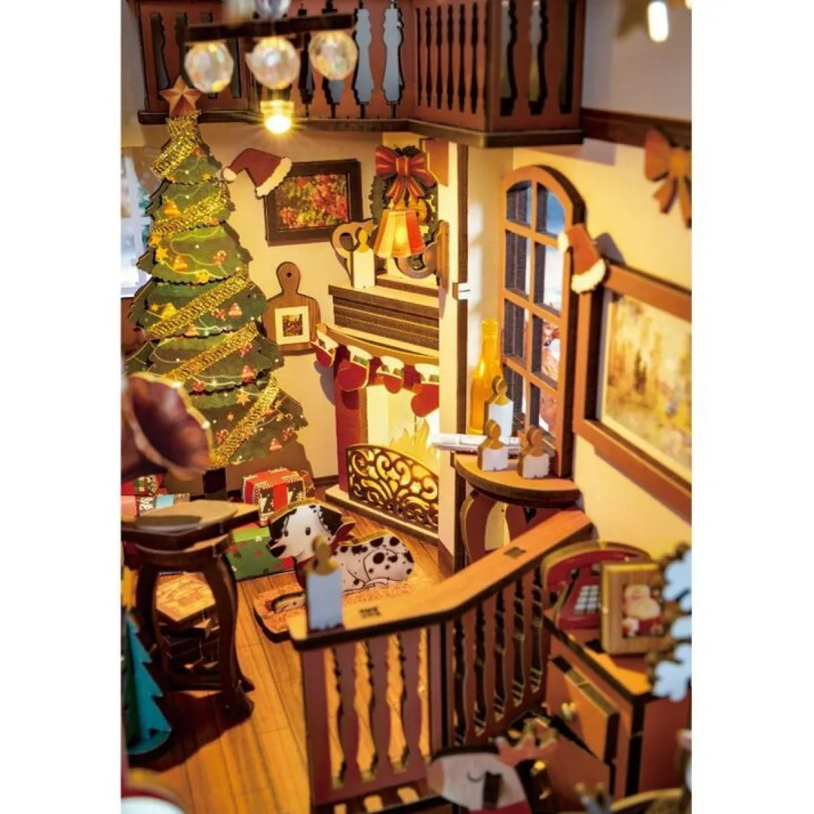 Robotime – DIY Bookends Kit – Christmas Indoor Scene