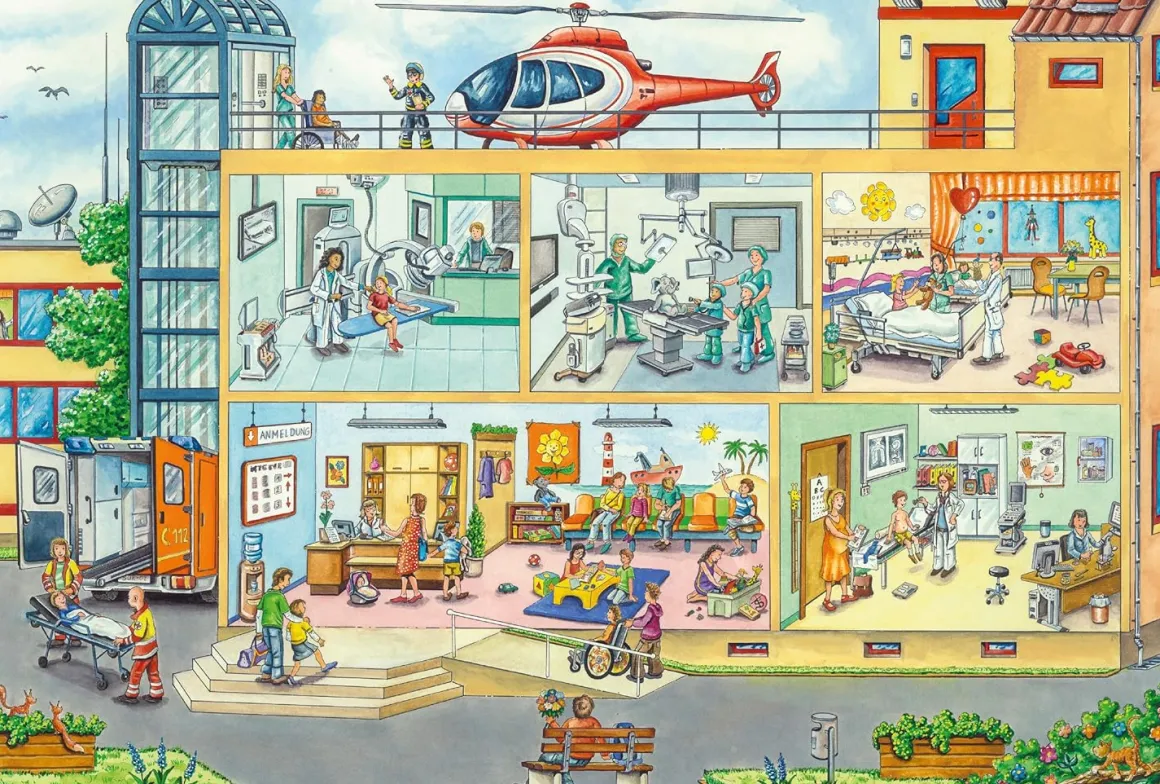 Schmidt – At the Children’s Hospital 40 Piece Jigsaw Puzzle with Stethoscope