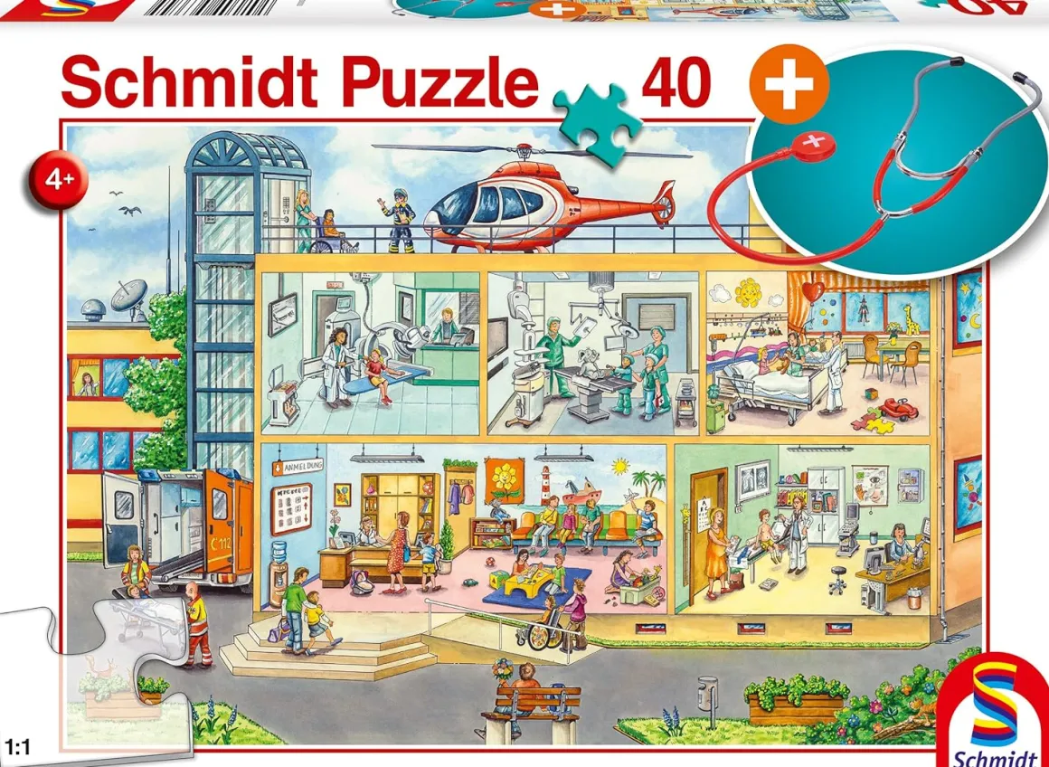 Schmidt – At the Children’s Hospital 40 Piece Jigsaw Puzzle with Stethoscope