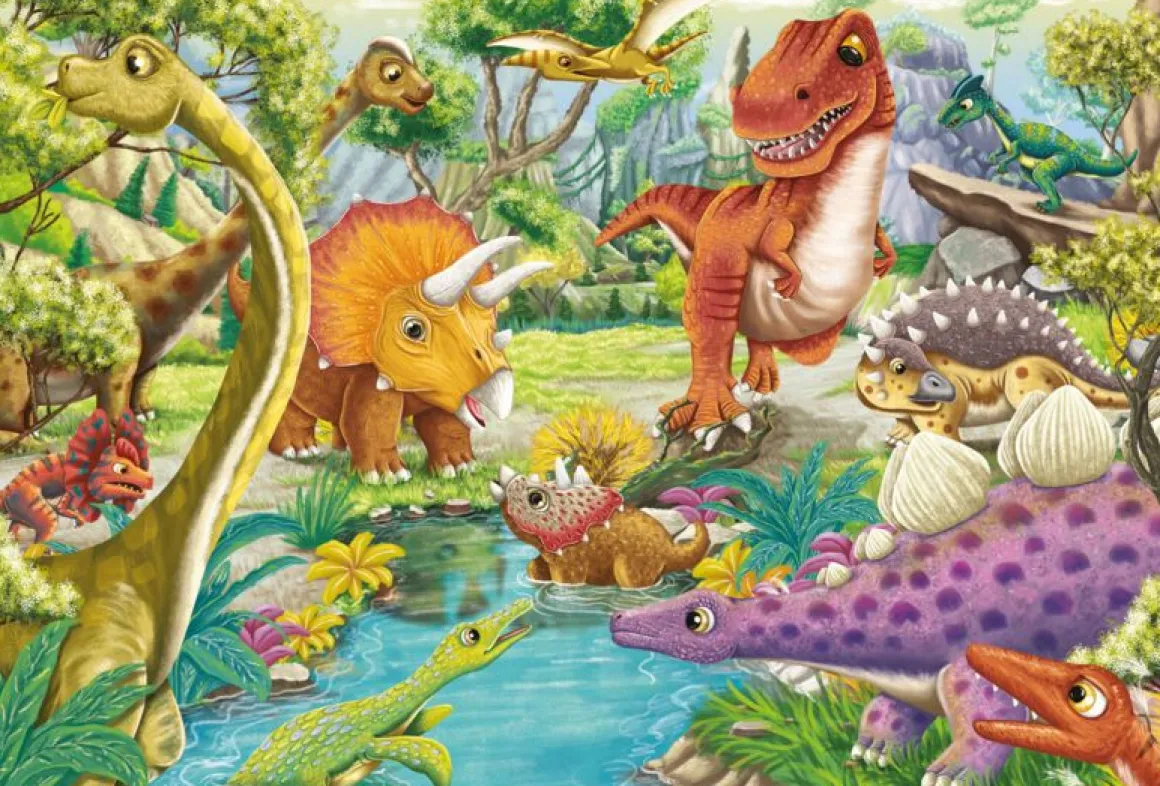 Schmidt- Dinosaur Fun 3 X 24 Piece Puzzle