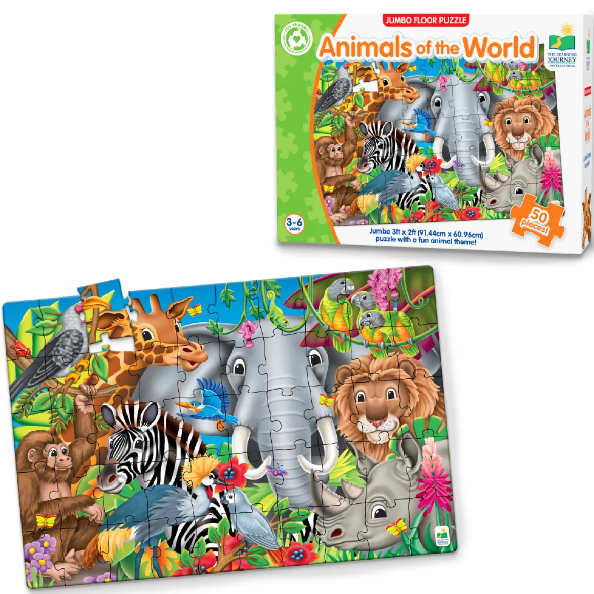 The Learning Journey – Animals of the World Jumbo Floor Puzzle