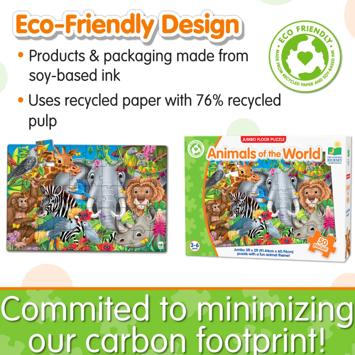 The Learning Journey – Animals of the World Jumbo Floor Puzzle