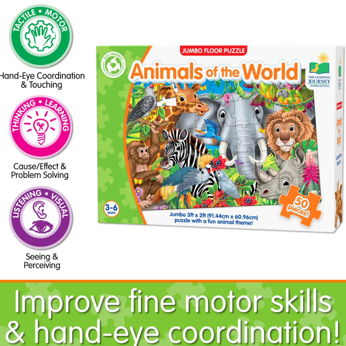 The Learning Journey – Animals of the World Jumbo Floor Puzzle