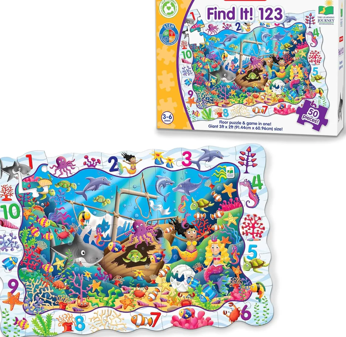 The Learning Journey – Find It! 123 Jumbo Floor Puzzle