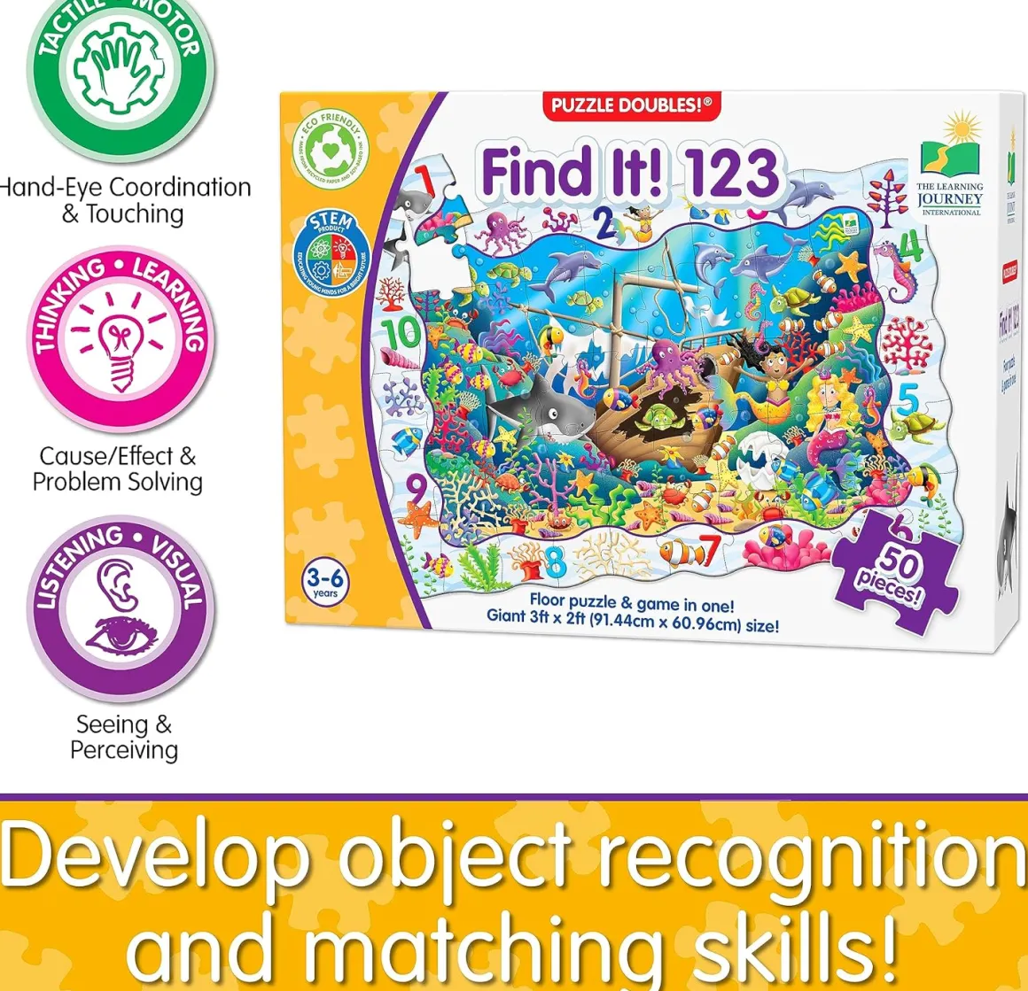 The Learning Journey – Find It! 123 Jumbo Floor Puzzle
