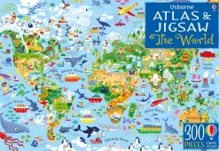 Usborne – Atlas & Jigsaw – The World 300 Piece Puzzle