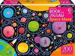 Usborne – Space Maze Book and 200 Piece Jigsaw Puzzle Set