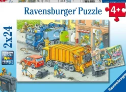 WORKING TRUCKS 2 X 24 PIECE PUZZLE – RAVENSBURGER