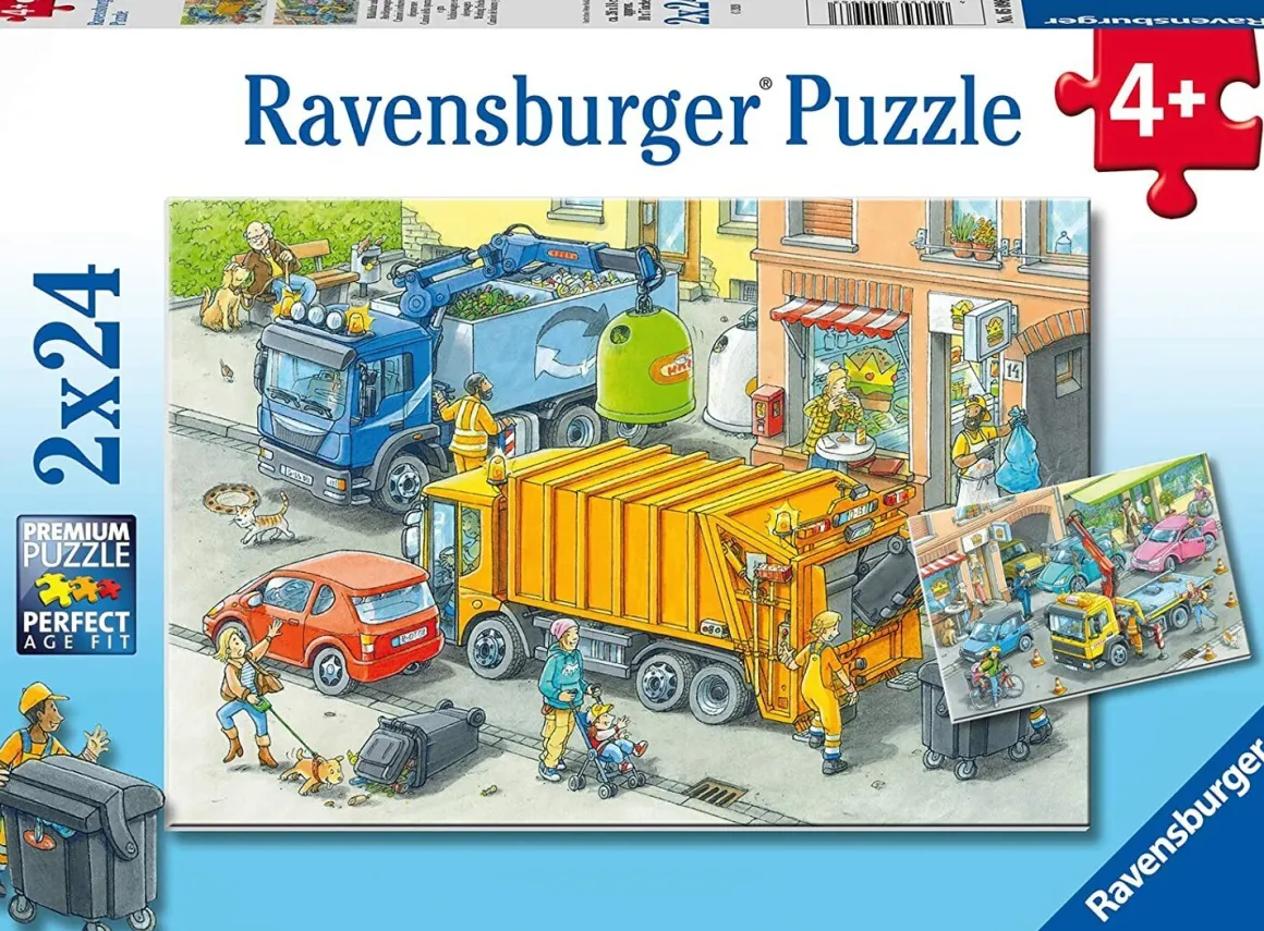 WORKING TRUCKS 2 X 24 PIECE PUZZLE – RAVENSBURGER