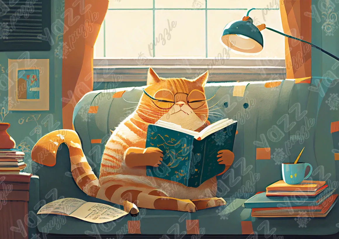 Yazz – Cat & Books 1000 Piece Puzzle